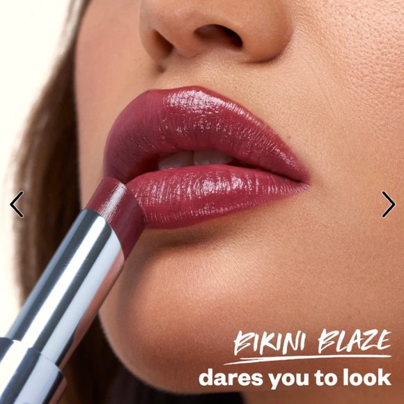 Kosas Wet Stick Moisturizing Shiny Sheer Lipstick with Ceramides | Bikini Blaze - Picture 4 of 7